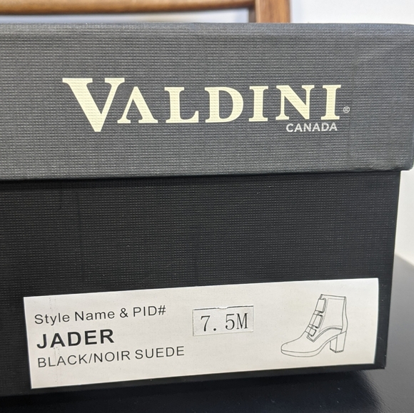 VALDINI Canada JADER black suede boots size 7.5 waterproof - Picture 4 of 4